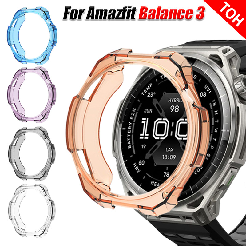 Adequado Para Amazfit Balance 3 Watch Case TPU Transparente Oco Capa Protetora Shell