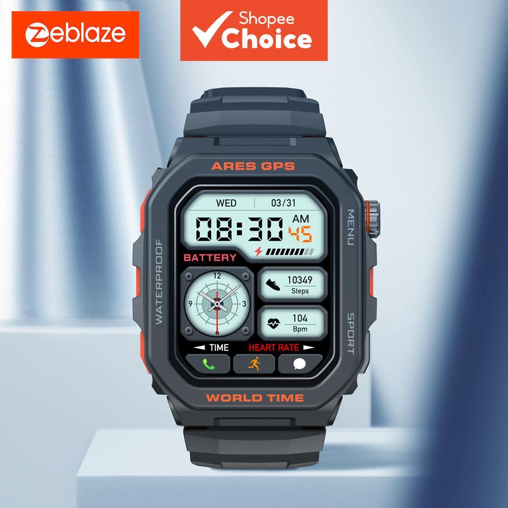 Novo Relógio Inteligente Zeblaze Ares GPS para Homens e Mulheres, Alexa Integrado, Chamada Bluetooth, Taxa Cardíaca e