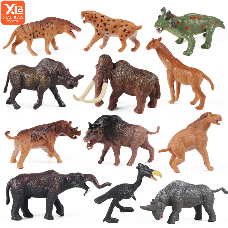 Simulação Sólida Antiga Pré-História Animais Selvagens Conjunto Dunkleosteus Sabre-toothed Tiger Modelo De Ação Figura Mini Kid Education Gift Toy