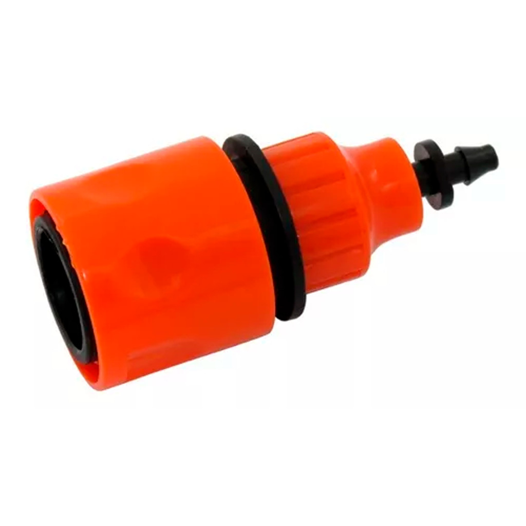 ENGATE RÁPIDO LARANJA COM SAÍDA PARA MICRO TUBO 4MM 1/4 - IRRIGAÇÃO GOTEJAMENTO NEBULIZACAO CONECTOR INICIAL
