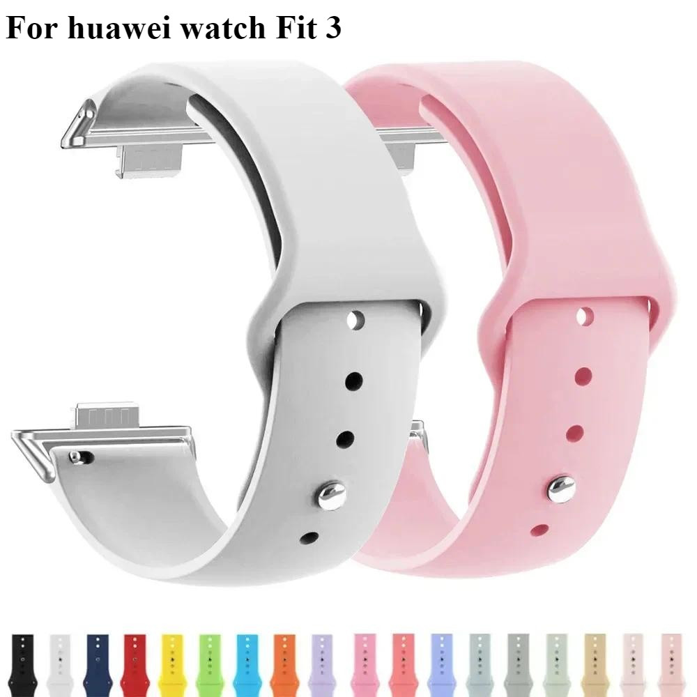 Pulseira Esportiva Compatível Com Huawei Watch Fit 3 2 , De Silicone Para Fit3 Fit2 Correa