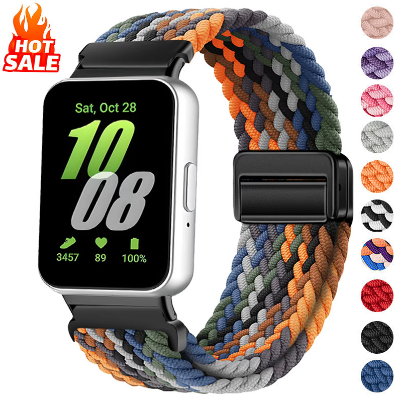 Pulseira De Náilon Para Samsung Galaxy Fit 3 Acessórios Esporte Trançado Ajustável Substituição correa fit3 Banda