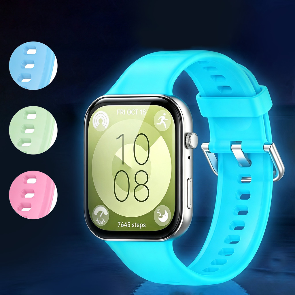 Adequado para pulseira luminosa Huawei fit3/4/4pro/5/5pro, confortável, macio, esportes da moda, esportes ao ar livre, c