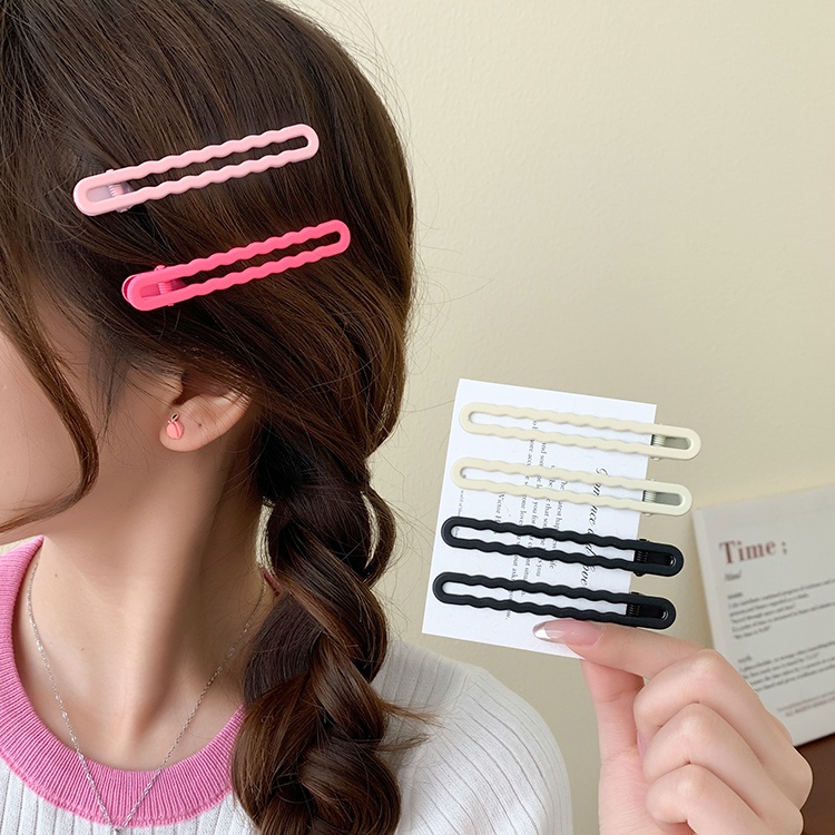 1Pcs Metal Wave Seamless Hair Clip Bangs Clips Hairpin Acessório De Cabelo Para Meninas Doces