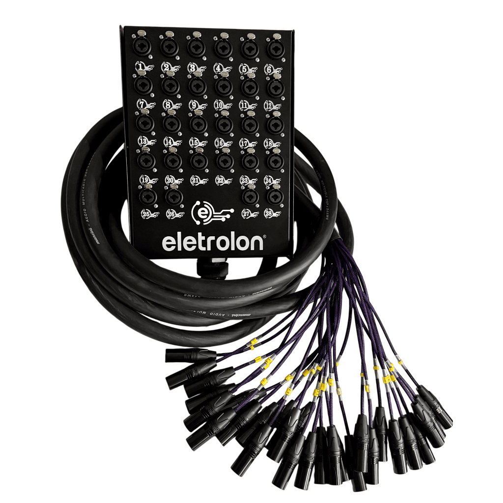 Medusa 28 Vias Multicabos Conector Combo Para Equipamento De Som Bateria Eventos Estudios Audio Profissional Eletrolon