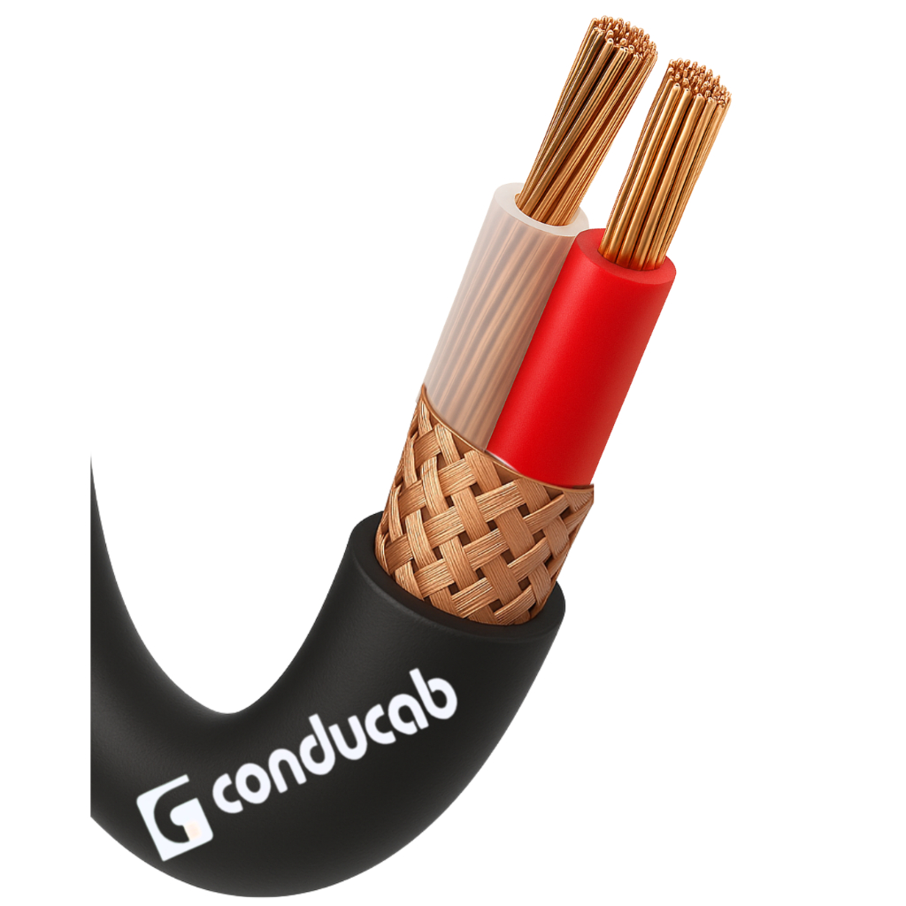 Cabo AFT Blindado 2x16awg (1,00mm²) Uso Profissional Sinal Áudio Vídeo 50 - 100 Metros
