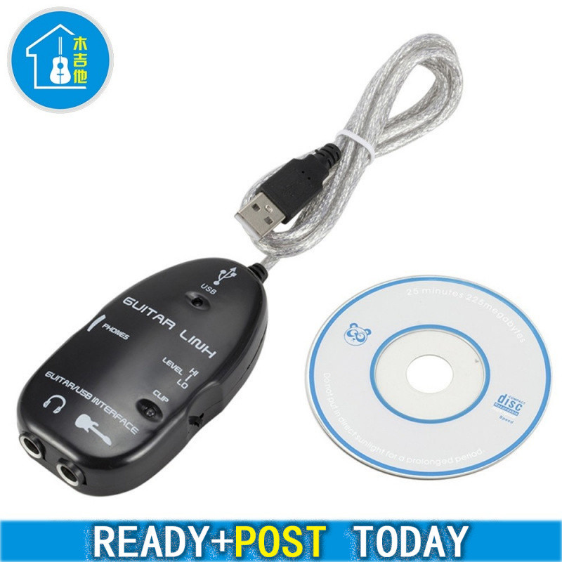 Adaptador De Cabo De Ligação De Interface USB Para Guitarra , Conector De Áudio , Gravador De