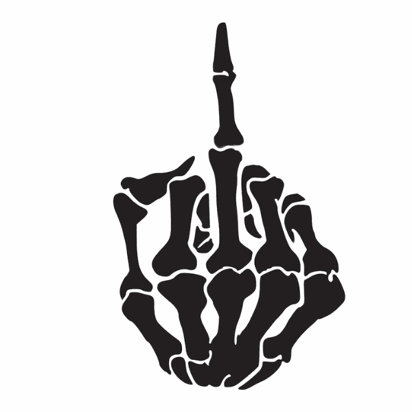 Graphics Download instantaneo do esqueleto do dedo medio SVG, PNG, EPS, dxf, jpg digital download