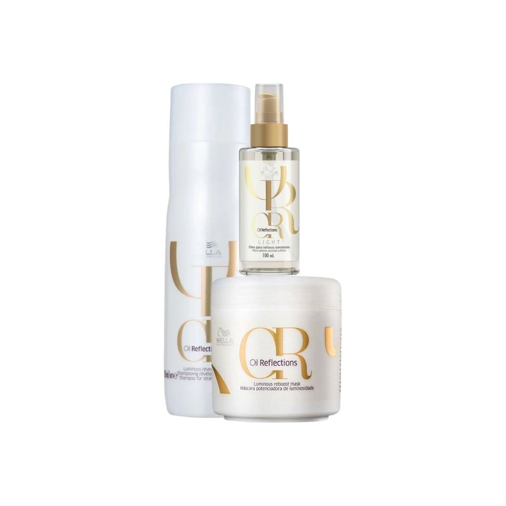 Wella Professionals Oil Reflections Shampoo 250ml + Máscara 150ml + Óleo Light 100ml