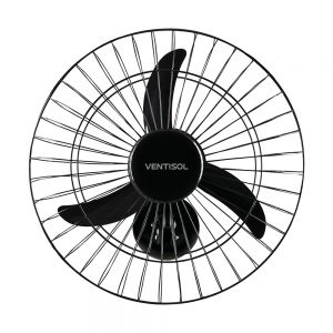 Ventilador Parede Grade PVC Preto 3 Pás 50cm 127v/220v 130w - Ventisol