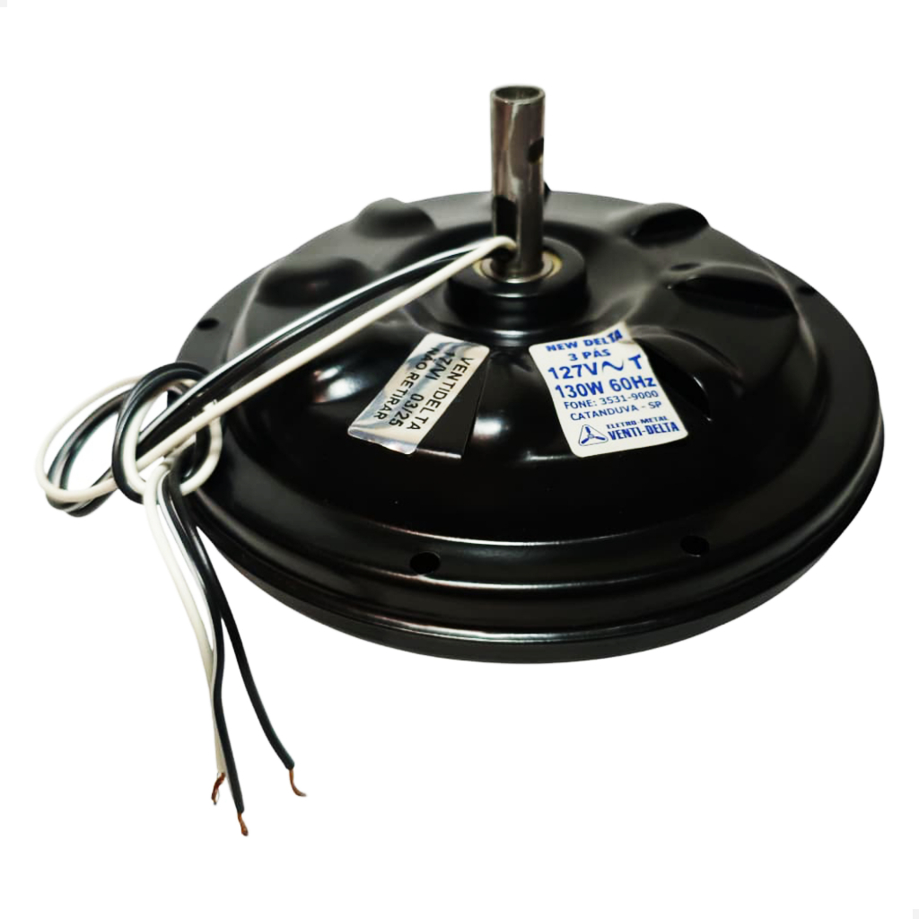 Motor para Ventilador De Teto Original Venti-delta Preto 127v 3 pás hélices 130w silencioso rápido