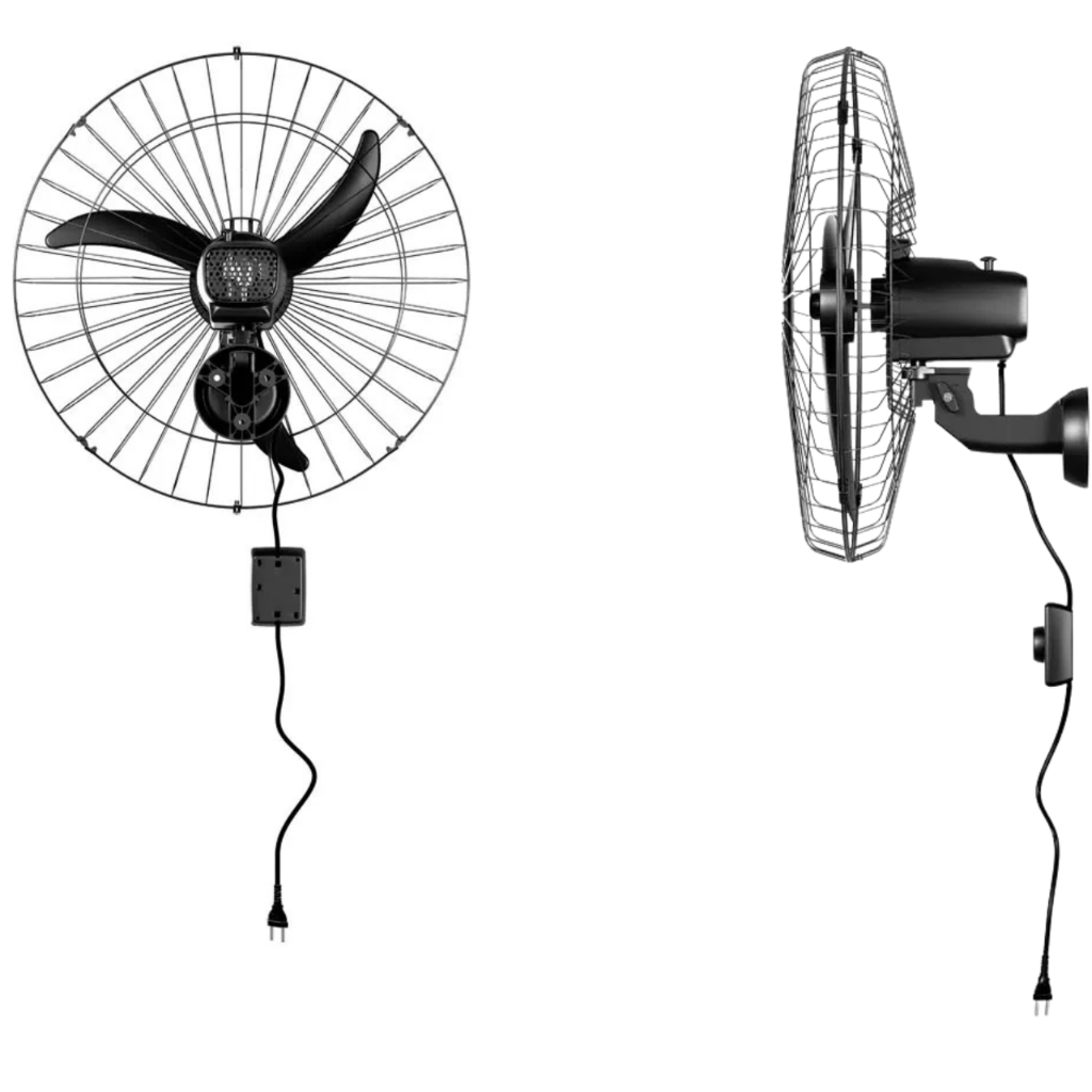 Ventilador Oscilante de Parede 60cm Ventisol NEW 127V ou 220V Potente Silencioso Alta Vazão 130w