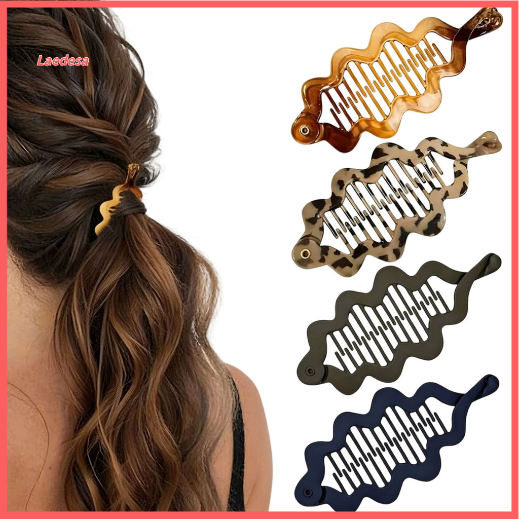 Retro Hair Accessory Vintage Hairpin 4pcs Matte Claws for Women – Strong Hold Non-slip Banana Clips No Crease Ponytail