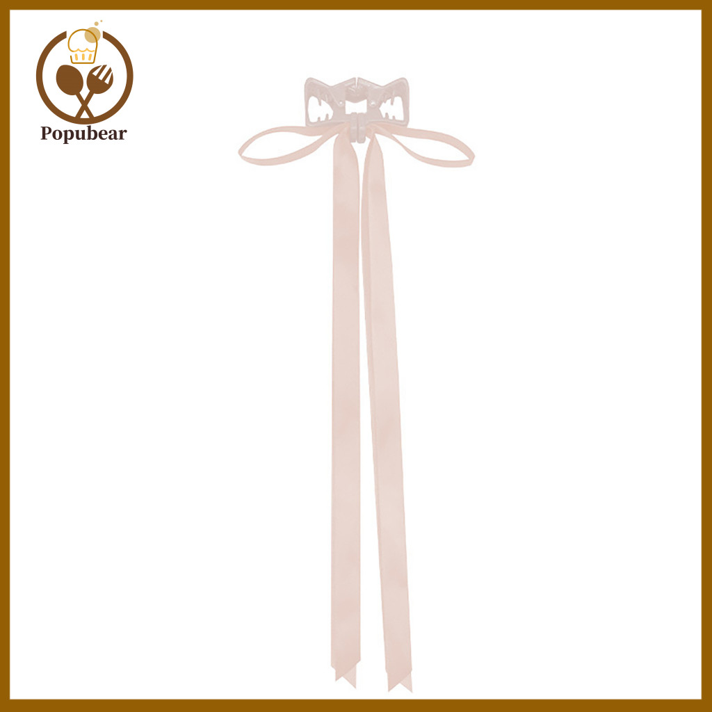 Cartoon Hair Clip Magnetic Hairpin Long Ribbon Bowknot Claw Half-tied Decorative Accessory for Women Girls Perfect for S