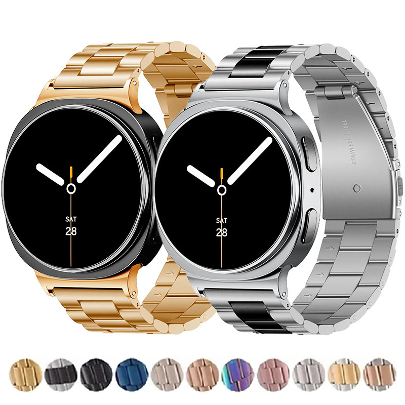 Pulseira De Metal Para Samsung Galaxy Watch 8 40mm 44mm 8 Clássico 46mm Aço Inoxidável 7 Ultra 2025 47mm