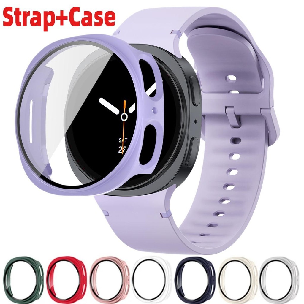 2 Em 1 Banda + Caso Para Samsung Galaxy Watch 9 8 44mm 40mm Cinto Esportivo Substituição De Pulso Correa Pulseira Capa