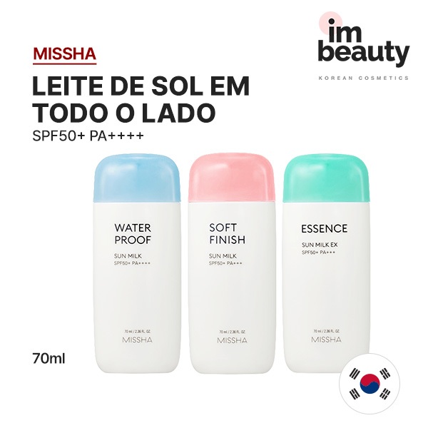 [MISSHA] All Around Safe Block Sun Milk Pick 1 (À Prova D'água/Acabamento Suave/Essence EX) 70ml