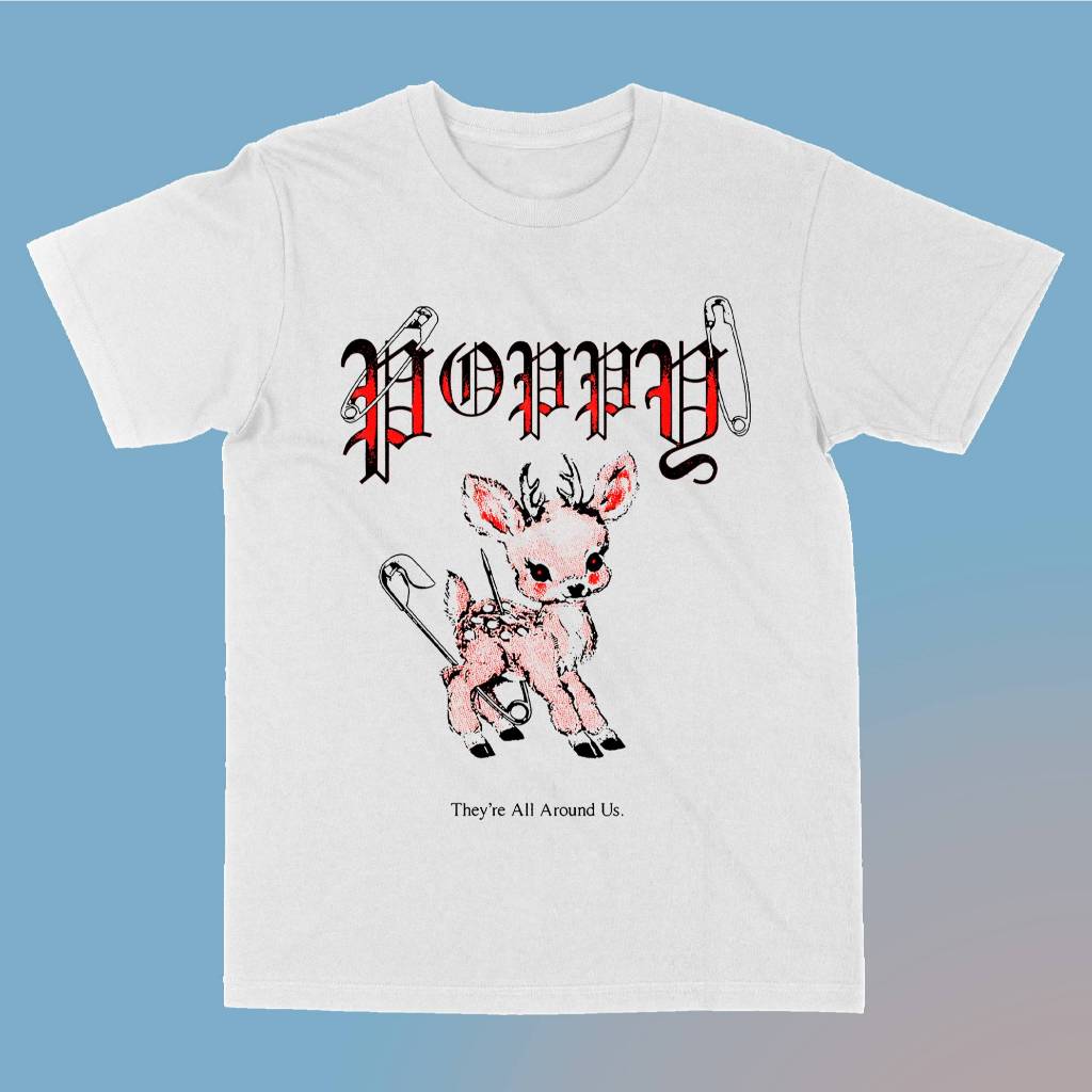 Camiseta Poppy All Around Us Deer Rock Metal Unissex 100% Algodão