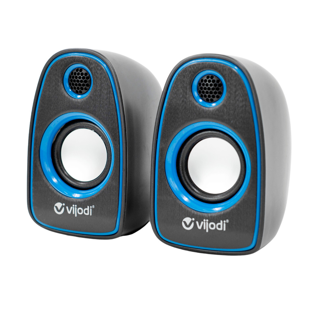 Caixa de Som Digital Stereo Vijodi Q5 USB e P2 Para Computador Celular Cor:Azul