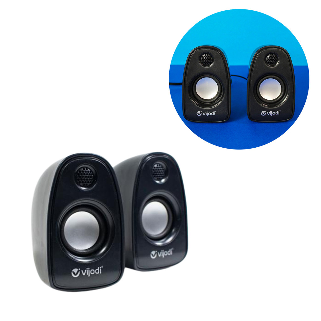 Caixa de Som Digital Stereo Vijodi Q5 USB e P2 Para Computador Celular Cor:Preto