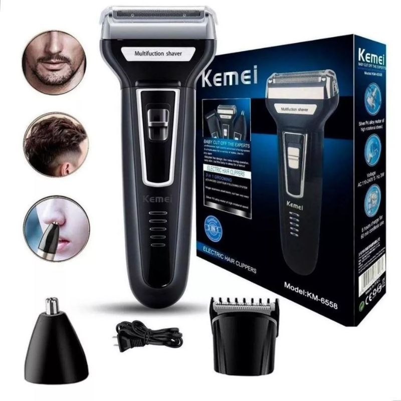 Aparador de Barba e Pelos Barbeador 3 em 1 Recarregáve - Original Premium Lacrado Envio Rápido