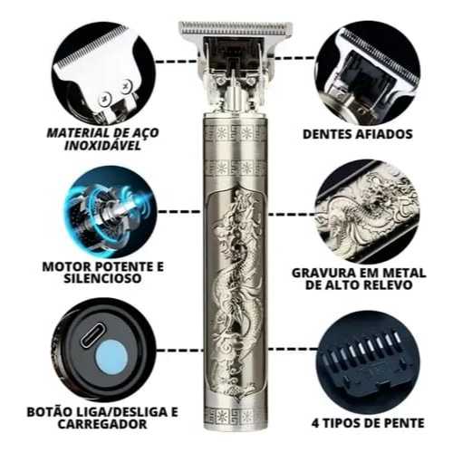 Cortador de Cabelo Profissional Sem Fio