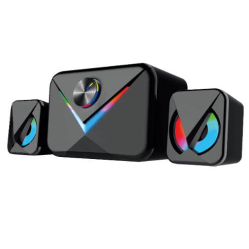 Caixa De Som Gamer Potente LED Subwoofer PC Bluetooth 16w P2 kp KP--RO821