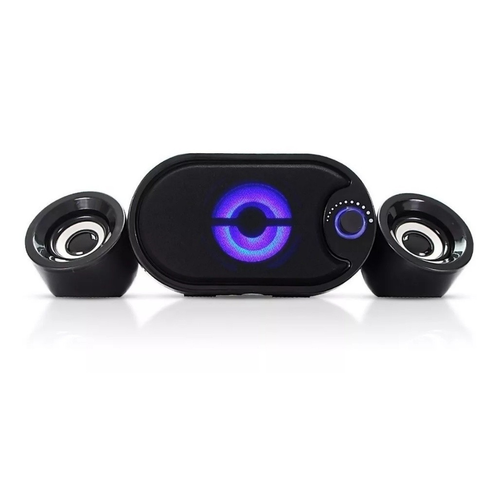 Caixa de Som Subwoofer 2.1 Knup KP-6018BH Bluetooth USB e SD