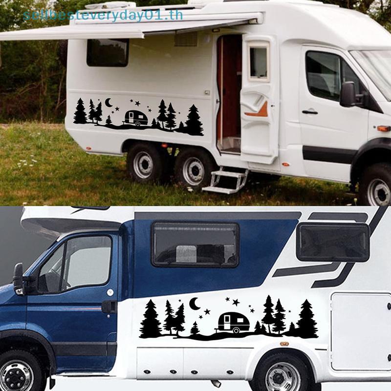 & Sellbest Trees Forest Vinyl Body Decal Stier Para SUV RV Van Caravan Offroad Car Decor .