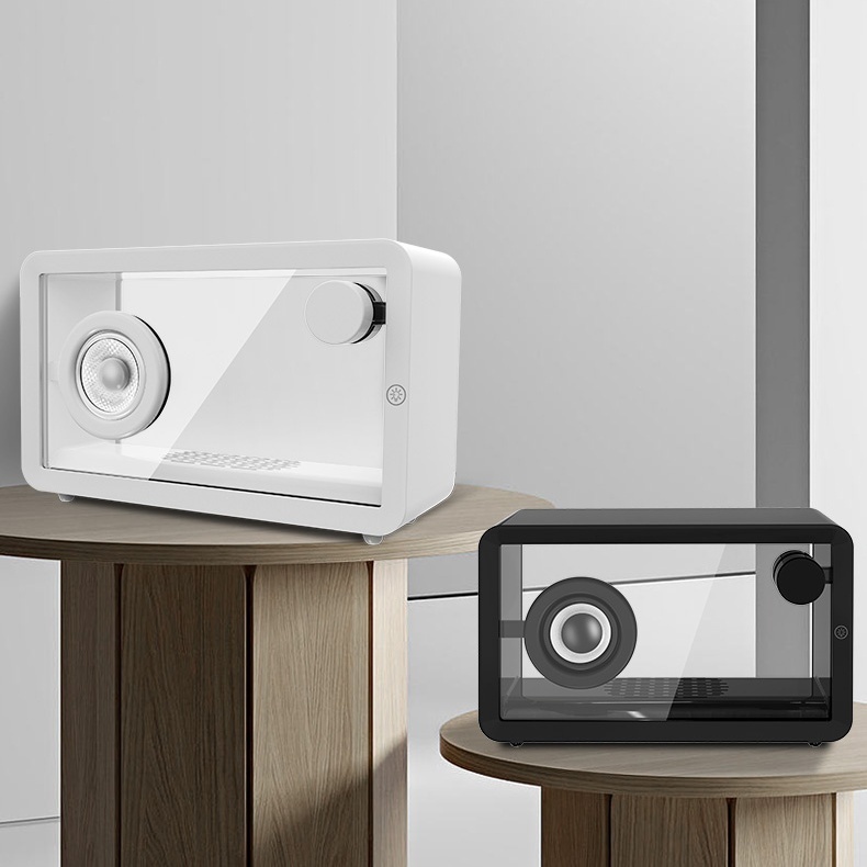 Caixa Som Bluetooth Transparente LED RGB 7 Cores 5 Modos Potente Portátil à Prova Dágua -DK-M8