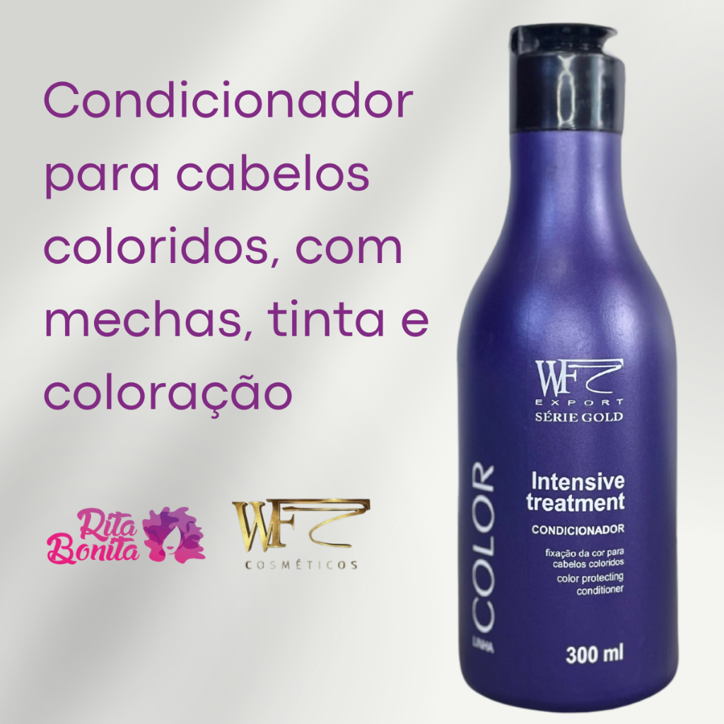 Condicionador para Cabelos Coloridos Menor Desbotamento Proteção e Cor Prolongada WF COLOR 300ml