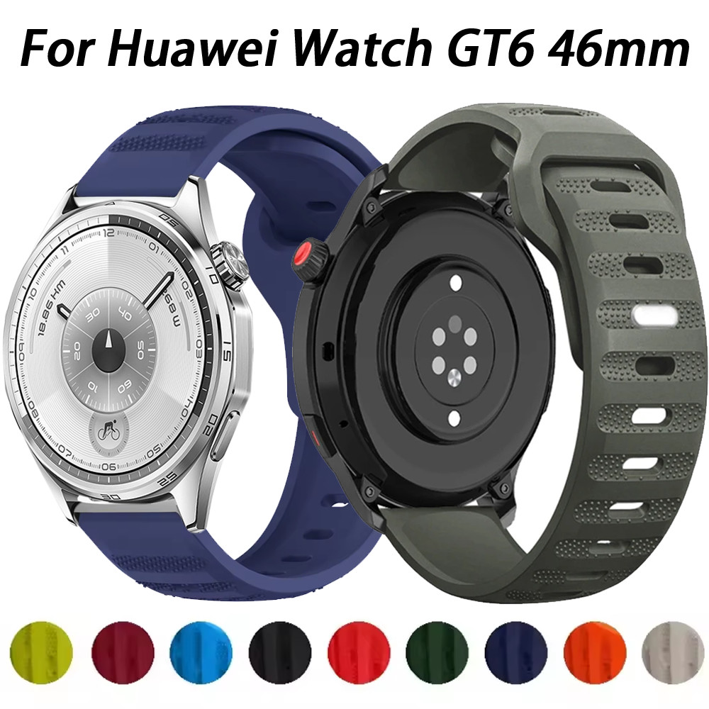 22 Pulseira De Silicone Para Huawei Watch 5/4/GT6-5-4 GT5-6 Pro 46mm Macia Acessórios