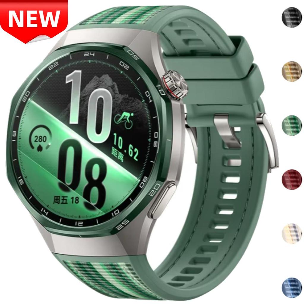 Pulseira De Silicone De Nylon Sem Lacunas , Para Huawei Watch GT7 Pro 46mm , Rápida GT6