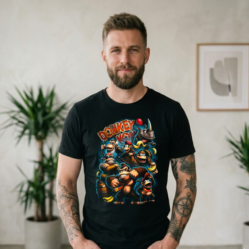 Camiseta Donkey Kong Game Clássico Retro Arcade Algodão