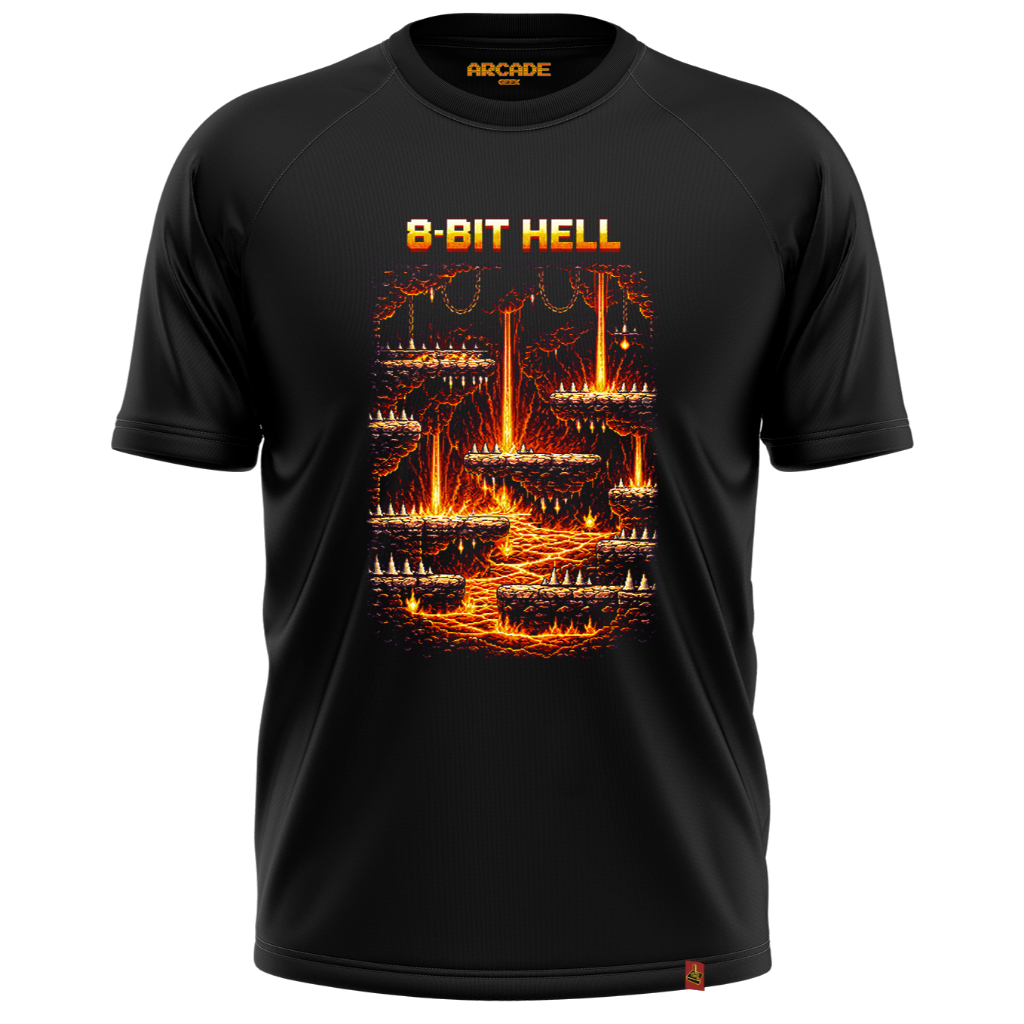 CAMISETA ARCADE GEEK NERD HEAVY METAL GAMER 8 BIT HELL RETRO GAMES
