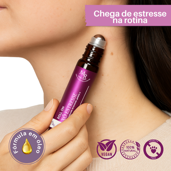 Xô Estresse - Roll-on Aromaterapia 10mL | Alívio do Estresse, Relaxamento e Equilíbrio Emocional