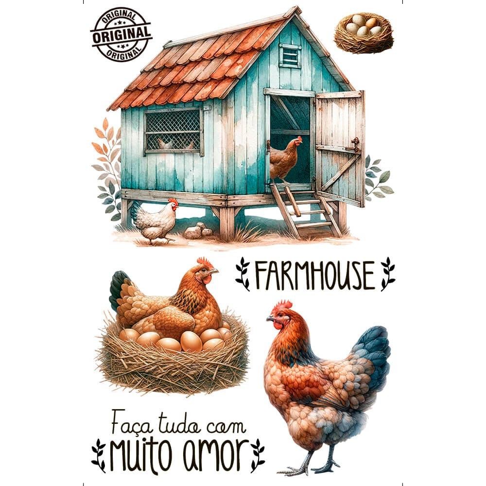 Transfer de Imagem Small - Galinha - TIS-014