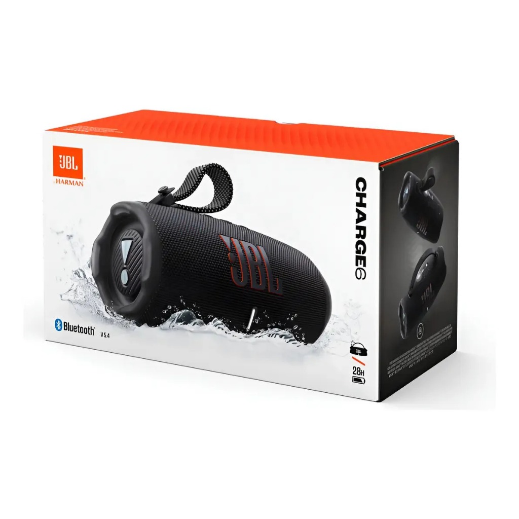 Caixa De Som Bluetooth Portátil Jbl Charge 6 Preto