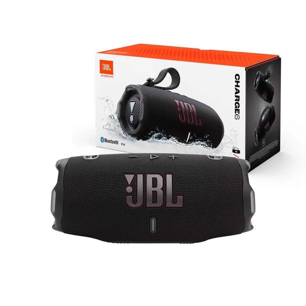 Caixa de Som Portátil JBL Charge 6 - Bluetooth - À Prova D`água - 30W RMS - Preto - JBLCHARGE6BLKBR