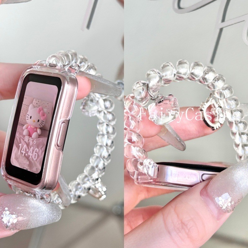 Pulseira Solo De Plástico Elástico Para Huawei Band 10 9 8 7 6 Fit3 fit4/4pro Honor