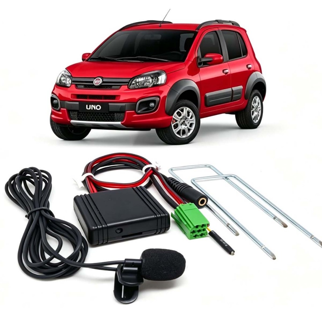Bluetooth do som original FIAT Novo UNO musica audio e chamadas