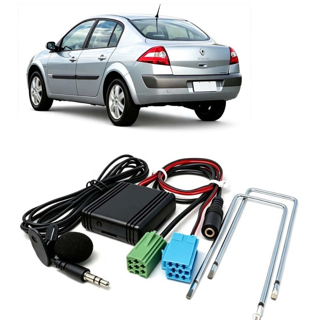 Adaptador Bluetooth para Som Original Renault Megane 2008 em diante audio e chamadas.