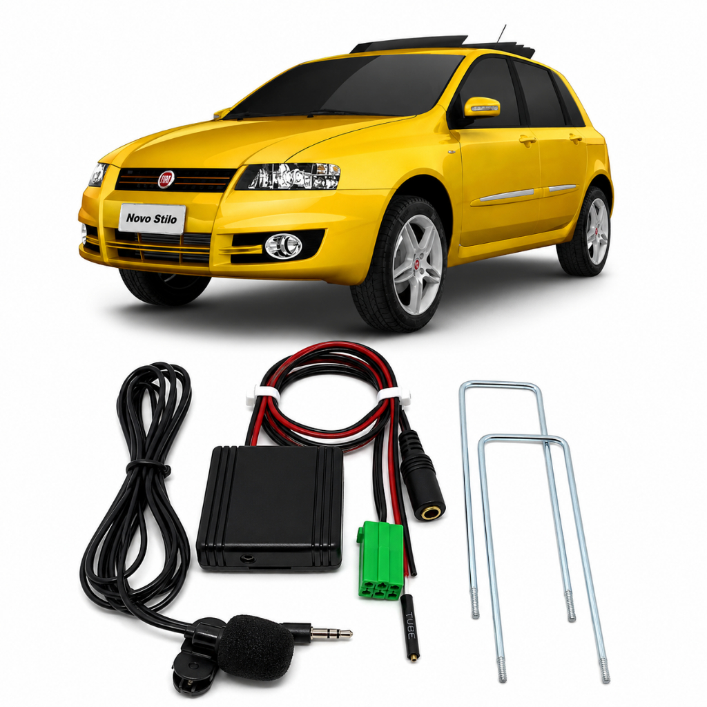 Bluetooth do rádio original FIAT Stilo 2008 a 2010 som audio e chamadas