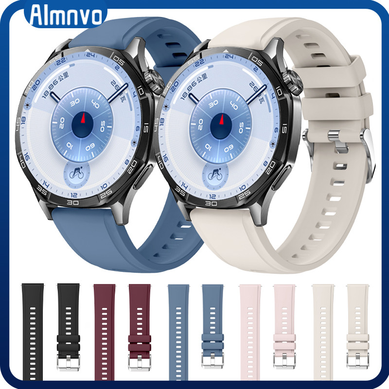 Pulseira De 22mm Silicone Para Smartwatch Huawei Watch GT 6 5 4 Pro 46mm/Samsung/Redmi Watch 5 Active/Lite/Garmin/Aolon