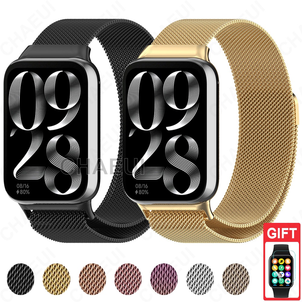 Substituição De Pulseira De Aço Inoxidável Com Metal Para Xiaomi Smart Band 10 9 8 7 Pro / Redmi Watch 4 5 6 Active Lite