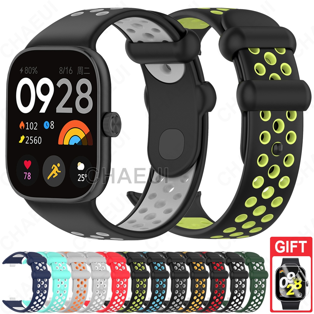 Pulseira De Silicone Banda Dupla Cor Substituição Para Redmi Watch 4 5 6 Active Lite / Xiaomi Smart Band 8 9 10 Pro