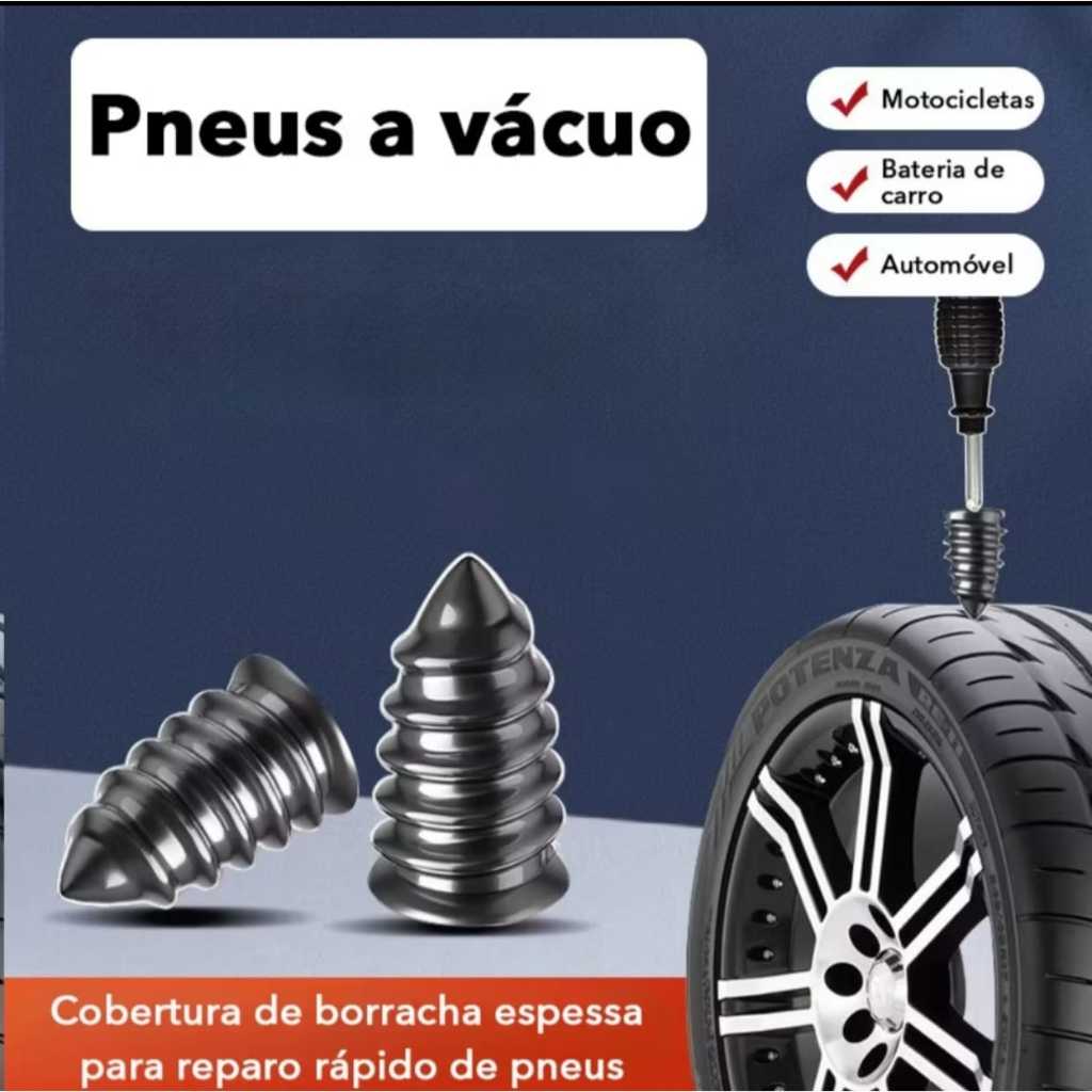 10/20pcs Kit De Pregos De Reparo De Pneus A Vácuo Universal Para Motocicleta Scooter Sem Câmara
