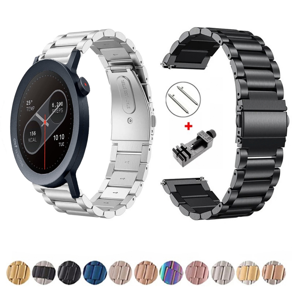 Pulseira de 22mm Metal Elos de aço inox para Smartwatch CMF Watch 2 PRO de Engate Rapido