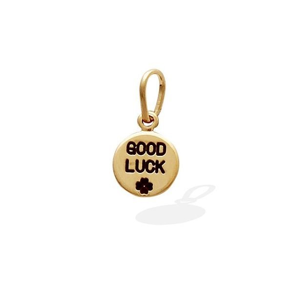 PINGENTE MEDALHA 4MM GOOD LUCK BOA SORTE