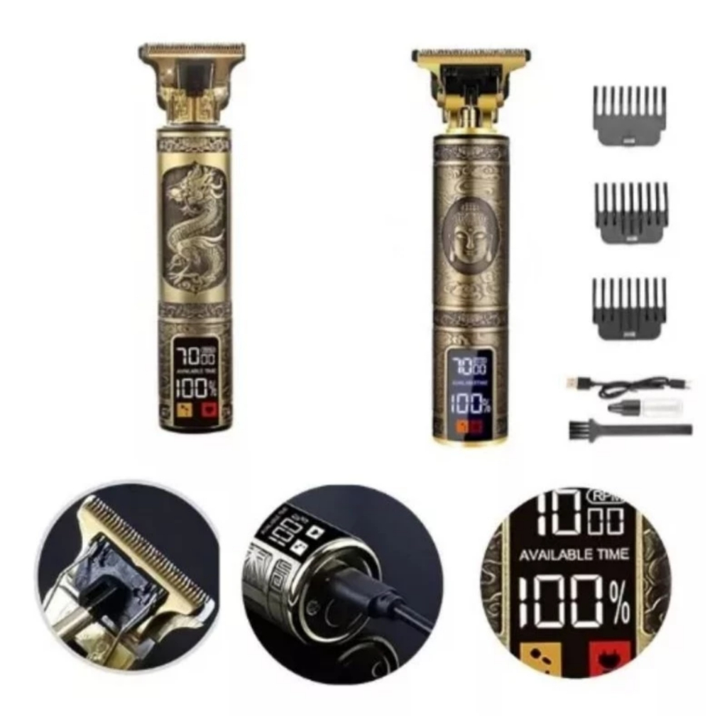 Maquininha de Cabelo Ultra Afiado e Profissional com 1800mAh Trimmer para Barba Cabelo  Bigode e Aparador de Pelos O Top